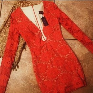 Hot Miami Styles Dresses - NWT Red Lace Sexy Dress Hot Miami Styles Dresses - NWT Red Lace Sexy Dress